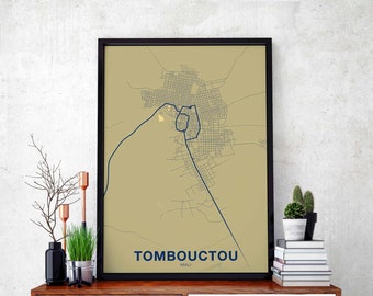 TOMBOUCTOU Mali poster color Hometown City Print Modern Home Decor Office Decoration Wall Art Dorm Bedroom Gift