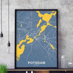 POTSDAM allemagne affiche couleur ville natale ville impression moderne décor à la maison bureau décoration art mural dortoir chambre cadeau