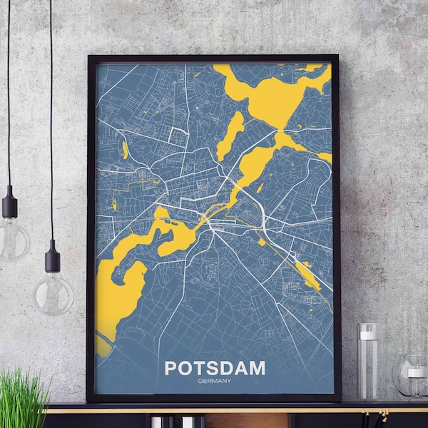 POTSDAM Deutschland Poster Farbe Hometown City Print Moderne Wohndekoration Büro Dekoration Wand Kunst Schlafsaal Schlafzimmer Geschenk