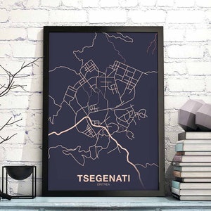 TSEGENATI érythrée carte affiche couleur ville natale ville impression moderne décor à la maison bureau décoration mur art dortoir chambre cadeau