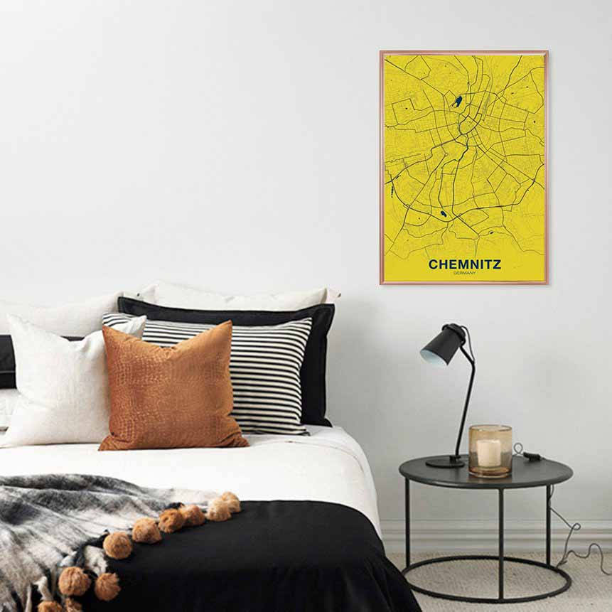 Office Gift Chemnitz Map Print Chemnitz Map Poster City Wall Art L502v4 Chemnitz Print Street Map Decor Chemnitz Road Map