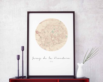 JEREZ dE LA FRONTERA Spain map poster wall decor design modern minimal nordic travel bedroom home art vintage retro dorm nursery