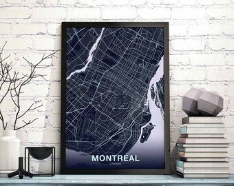 MONTREAL Canada poster color Hometown City Print Modern Home Decor Office Decoration Wall Art Dorm Bedroom Gift