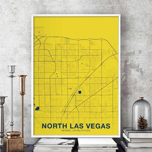 NORTH LAS VETAS Nevada nv usa poster color Hometown City Print Modernes Wohnkultur Büro Dekoration Wand Kunst Wohnheim Schlafzimmer Geschenk