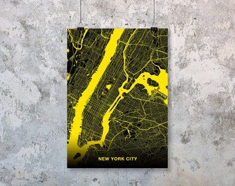 NEW YORK CITY Custom poster color Hometown City Print Modern Home Decor Office Decoration Wall Art Dorm Bedroom Gift