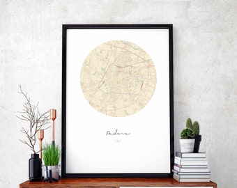 PADOVA Italy map poster wall decor design modern minimal nordic travel bedroom home art vintage retro dorm nursery housewarming