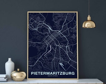 PIETERMARITZBURG South Africa poster color Hometown City Print Modern Home Decor Office Decoration Wall Art Dorm Bedroom Gift