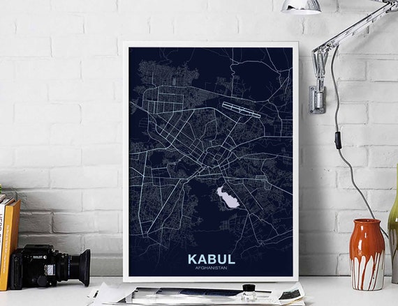 Kabul Afghanistan Poster Color Wall Decor Design Modern Swiss Scandinavian Minimal Nordic Housewarming Travel Bedroom