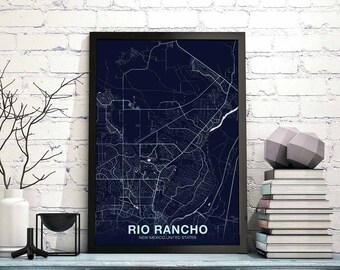 RIO RANCHO New Mexico NM usa poster color Hometown City Print Modern Home Decor Office Decoration Wall Art Dorm Bedroom Gift