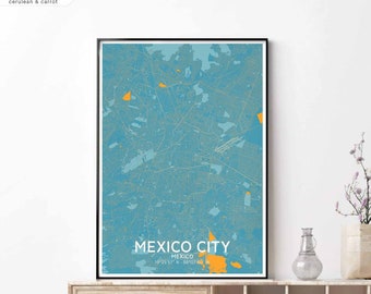 MEXICO CITY Mexico map poster black white Hometown City Print Modern Home Decor Office Decoration Wall Art Dorm Bedroom Gift