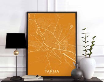 TANJA Bolivia map poster color Hometown City Print Modern Home Decor Office Decoration Wall Art Dorm Bedroom Gift