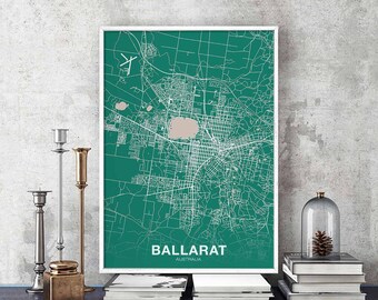 BALLARAT Australia poster color Hometown City Print Modern Home Decor Office Decoration Wall Art Dorm Bedroom Gift