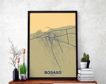 BOSASO Somalia poster color Hometown City Print Modern Home Decor Office Decoration Wall Art Dorm Bedroom Gift