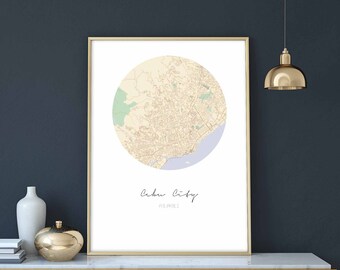 CEBU CITY Philippines map poster wall decor design modern minimal nordic travel bedroom home art vintage retro dorm nursery housewarming