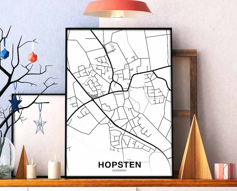 HOPSTEN Deutschland Karte Poster Hometown City Print Modern - Etsy.de