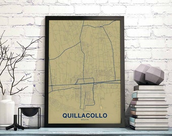 QUILLACOLLO Bolivia  poster color Hometown City Print Modern Home Decor Office Decoration Wall Art Dorm Bedroom Gift