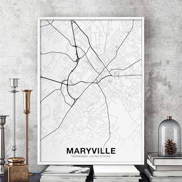Map of Maryville Tn - Etsy