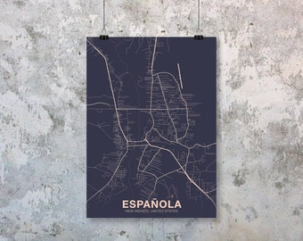 CUSTOM ESPANOLA New Mexico NM usa map poster black white Hometown City Print Modern Home Decor Office Decoration Wall Art Dorm Bedroom Gift