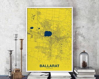BALLARAT Australia poster color Hometown City Print Modern Home Decor Office Decoration Wall Art Dorm Bedroom Gift