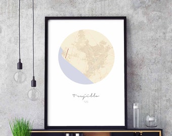 TRUJILLO Peru map poster wall decor design modern minimal nordic travel bedroom home art vintage retro dorm nursery housewarming