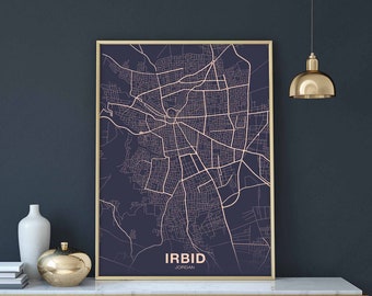 IRBID Jordan poster color Hometown City Print Modern Home Decor Office Decoration Wall Art Dorm Bedroom Gift