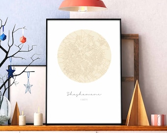 SHASHAMANE  Ethiopia map poster wall decor design modern minimal nordic travel bedroom home art vintage retro dorm nursery housewarming