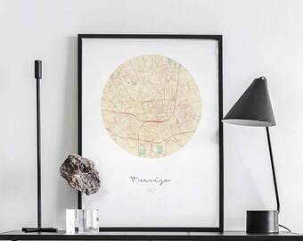 TREVISO Italy map poster wall decor design modern minimal nordic travel bedroom home art vintage retro dorm nursery housewarming