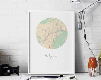 BOLZANO Italy map poster wall decor design modern minimal nordic travel bedroom home art vintage retro dorm nursery housewarming
