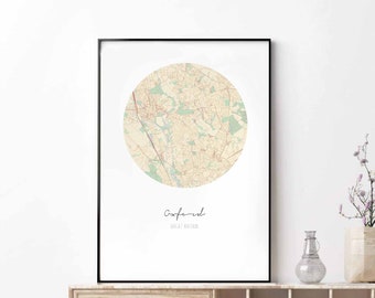 OXFORD Great Britain UK map poster wall decor design modern minimal nordic travel bedroom home art vintage retro dorm nursery