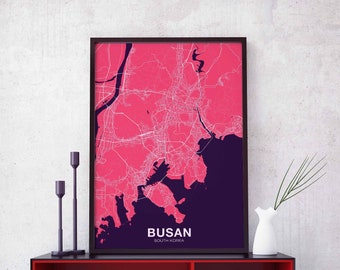 BUSAN South Korea poster color Hometown City Print Modern Home Decor Office Decoration Wall Art Dorm Bedroom Gift