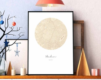 IBADAN Nigeria map poster wall decor design modern minimal nordic travel bedroom home art vintage retro dorm nursery housewarming