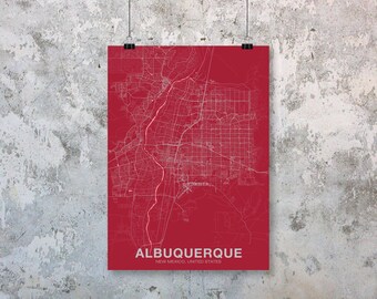 CUSTOM ALBUQUERQUE New Mexico usa map poster black white Hometown City Print Modern Home Decor Office Decoration Wall Art Dorm Bedroom Gift