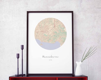 KAMAKURA Japan map poster wall decor design modern minimal nordic travel bedroom home art vintage retro dorm nursery housewarming