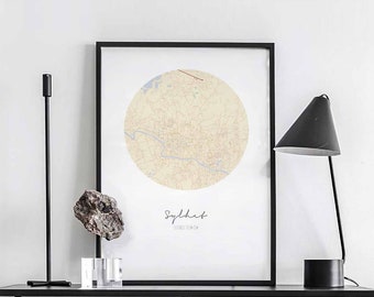 SYLHET Bangladesh map poster wall decor design modern minimal nordic travel bedroom home art vintage retro dorm nursery housewarming