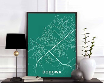 DODOWA Ghana poster color Hometown City Print Modern Home Decor Office Decoration Wall Art Dorm Bedroom Gift