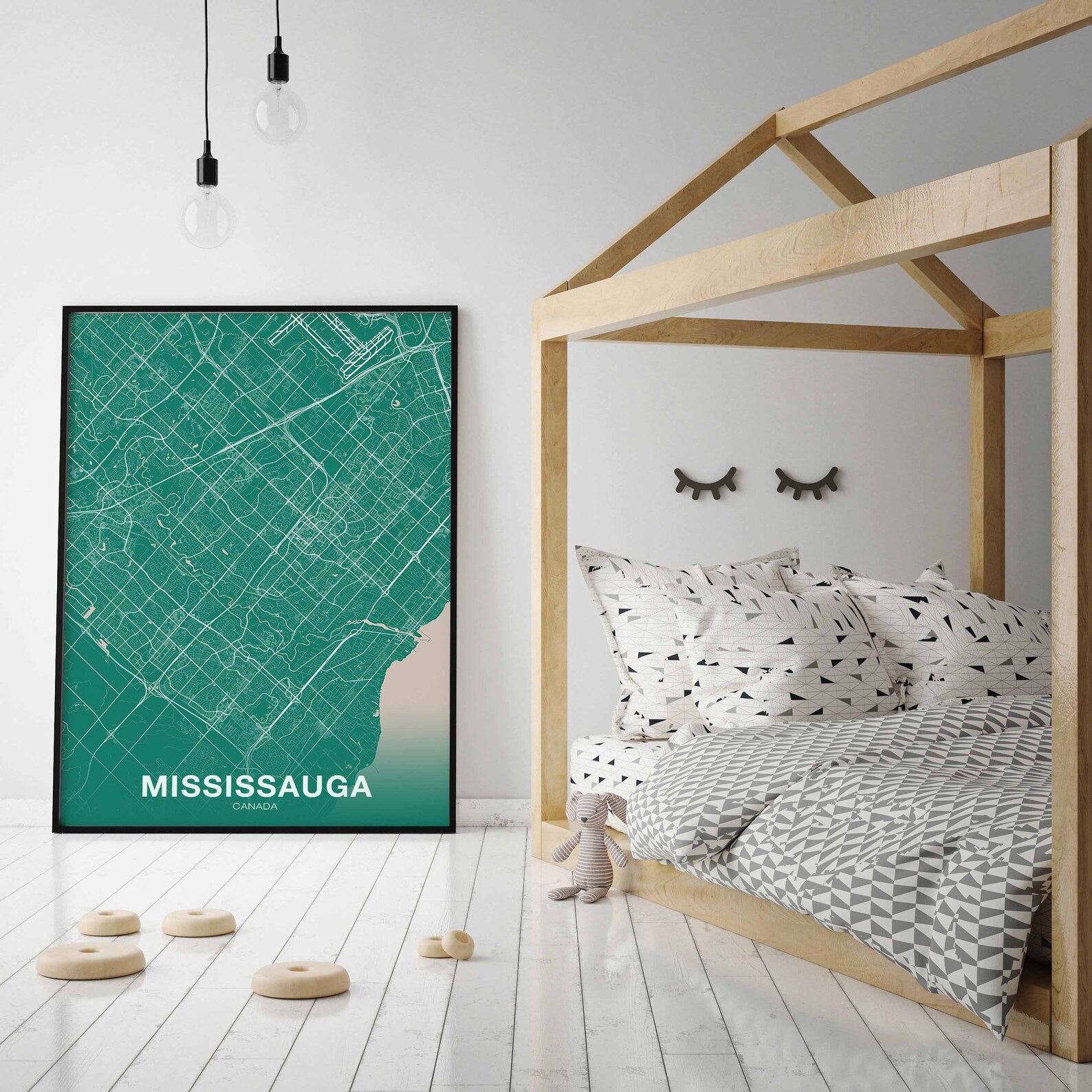 MISSISSAUGA Canada poster color Hometown City Print Modern | Etsy