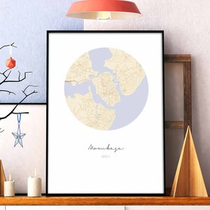 MOMBASA Kenya map poster wall decor design modern minimal nordic travel bedroom home art vintage retro dorm nursery housewarming