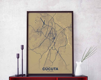 CUCUTA Colombia poster color Hometown City Print Modern Home Decor Office Decoration Wall Art Dorm Bedroom Gift