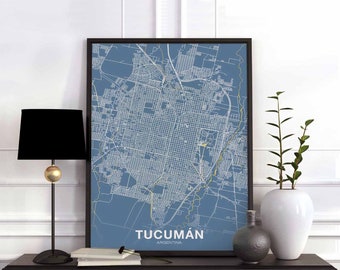 TUCUMAN Argentina map poster color Hometown City Print Modern Home Decor Office Decoration Wall Art Dorm Bedroom Gift art