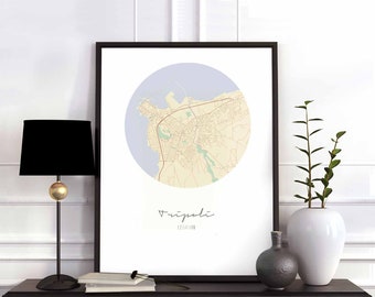 TRIPOLI Lebanon map poster wall decor design modern minimal nordic travel bedroom home art vintage retro dorm nursery housewarming