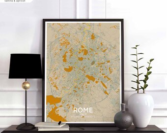 ROMA Italy map poster black white Hometown City Print Modern Home Decor Office Decoration Wall Art Dorm Bedroom Gift