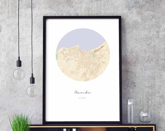 MANTA Ecuador map poster wall decor design modern minimal nordic travel bedroom home art vintage retro dorm nursery