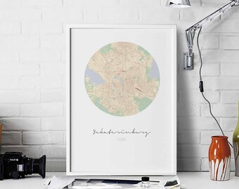 YEKATERINBURG Russia map poster wall decor design modern minimal nordic travel bedroom home art vintage retro dorm nursery housewarming