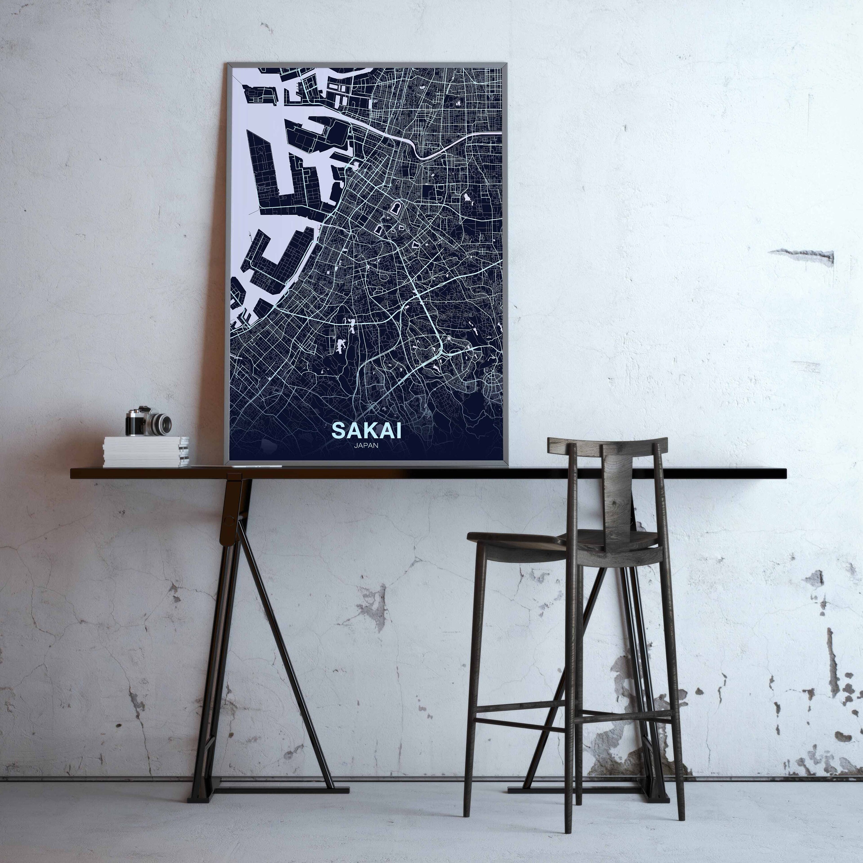 Sakai Japan Poster Color Hometown City Print Modern Home Decor