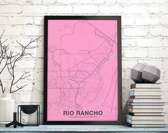 RIO RANCHO New Mexico NM usa poster color Hometown City Print Modern Home Decor Office Decoration Wall Art Dorm Bedroom Gift