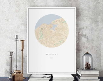 HAVANA Cuba map poster wall decor design modern minimal nordic travel bedroom home art vintage retro dorm nursery housewarming