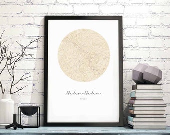 BADEN-BADEN Germany map poster wall decor design modern minimal nordic travel bedroom home art vintage retro dorm nursery housewarming