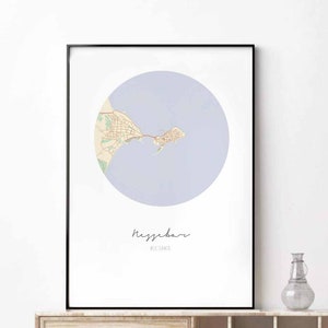 NESSEBAR Bulgarie carte affiche décoration murale design moderne minimaliste nordique voyage chambre maison art vintage rétro dortoir pépinière pendaison de crémaillère