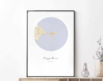 NESSEBAR Bulgaria map poster wall decor design modern minimal nordic travel bedroom home art vintage retro dorm nursery housewarming