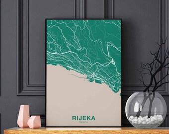 RIJEKA Croatia poster color Hometown City Print Modern Home Decor Office Decoration Wall Art Dorm Bedroom Gift